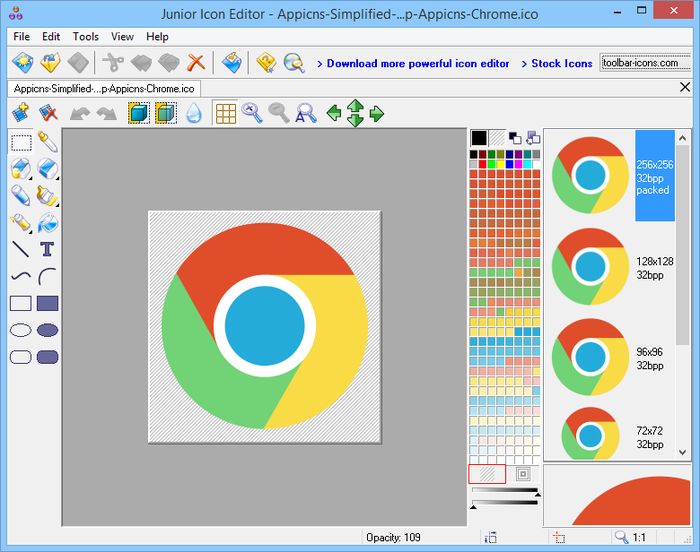 Junior Icon Editor – простой инструмент для создания и редактирования иконок в Windows