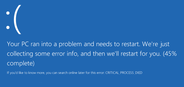 Как исправить Critical Process Died Windows 10: синий экран смерти