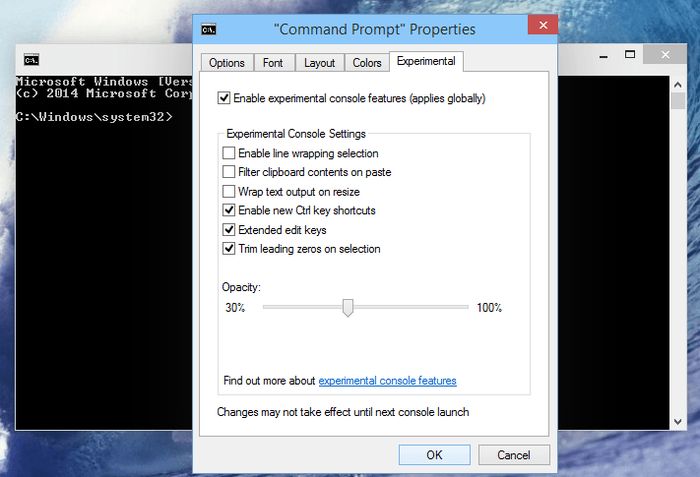 Как сделать прозрачным окно командной строки в Windows 10