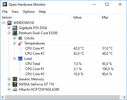 Как узнать температуру процессора в Windows 10 - бесплатный софт