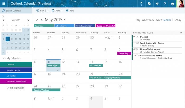 Microsoft обновляет Outlook.com: Clutter, новые темы и многое другое