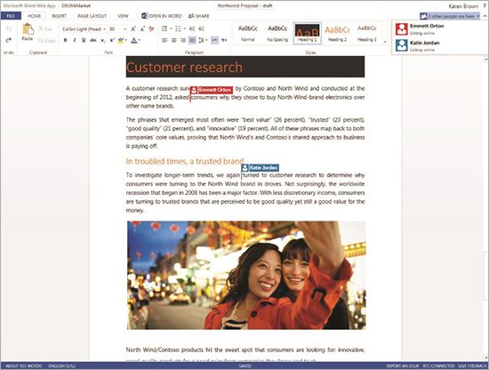 Microsoft Office Web Apps становится все ближе к возможностям Google Docs