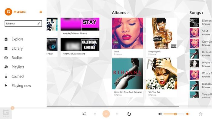 Неофициальное приложение Google Play Music для Windows Phone 8.1 и Windows 8.1