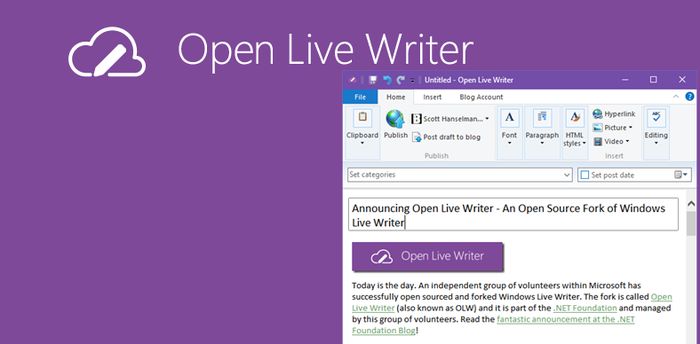 Open Live Writer: версия Windows Live Writer с открытым исходным кодом