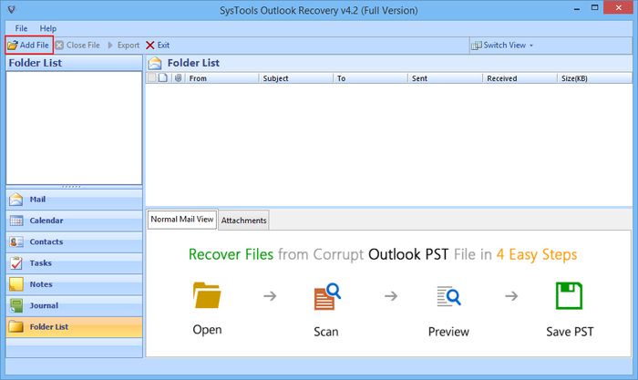 Outlook PST Recovery Tool – инструмент для восстановления файлов данных Outlook