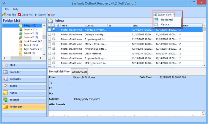 Outlook PST Recovery Tool – инструмент для восстановления файлов данных Outlook