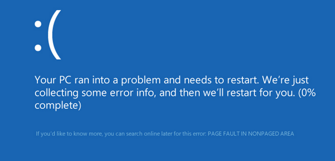 Page Fault In Nonpaged Area Windows 10: как исправить ошибку