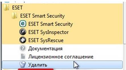 Полное удаление антивируса ESET NOD32 с компьютера