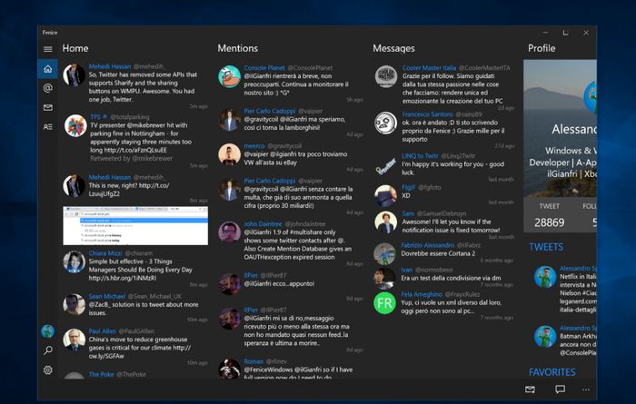 Twitter-клиент Fenice получил поддержку Windows 10