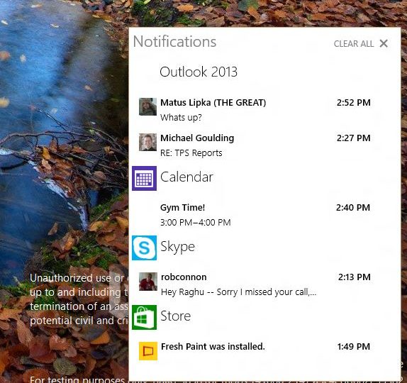 Windows 10: Action Center приносит уведомления на рабочий стол
