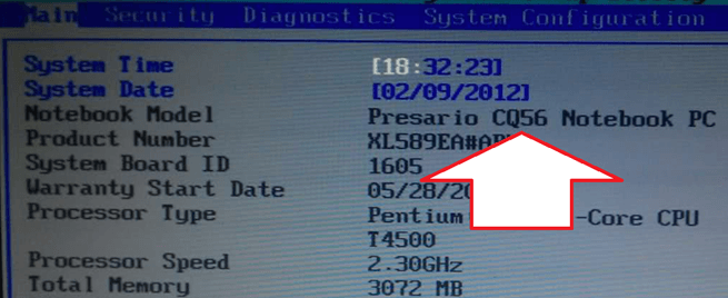Как узнать модель ноутбука