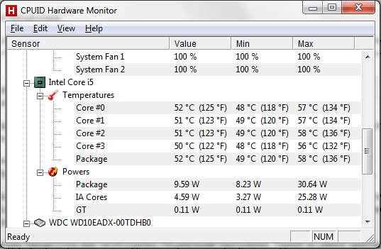 Нормальная температура процессора