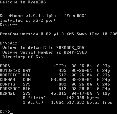 Операционная система DOS (Free DOS) на ноутбуке: что это такое