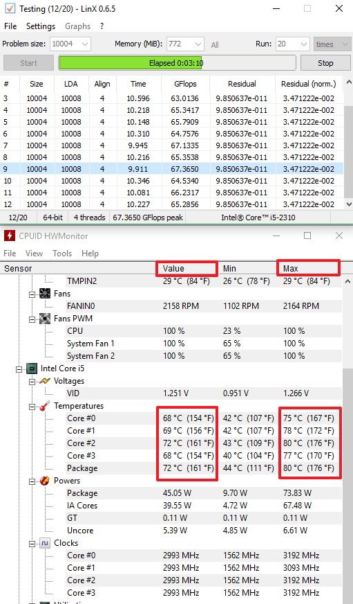 Стресс тест процессора, тестирование температуры под нагрузкой