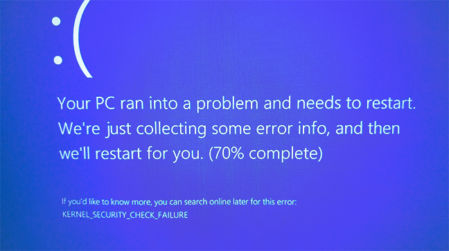 Исправить kernel security check failure ошибка Windows
