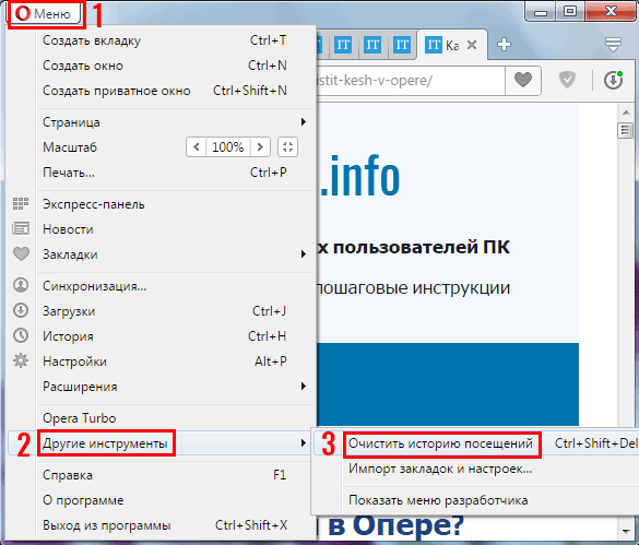 Как очистить историю в Опере: 4 способа