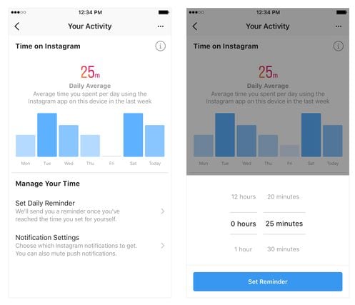 Как посмотреть, сколько времени провел в Инстаграм