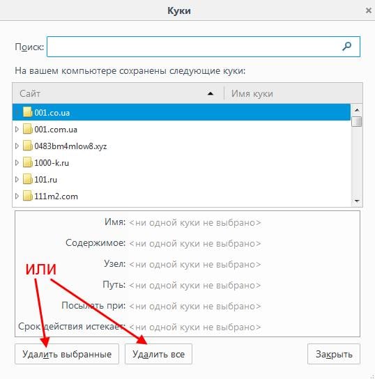Как удалить cookie в Mozilla Firefox?