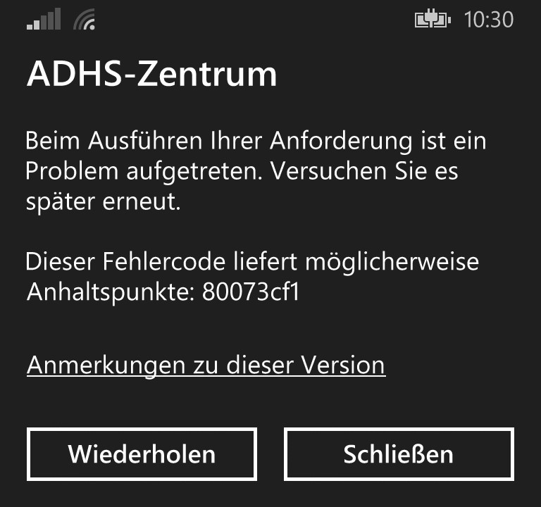 Код ошибки 80073cf1 исправить на Windows phone