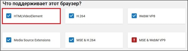 В настоящее время ваш браузер не распознает ни один из видеоформатов