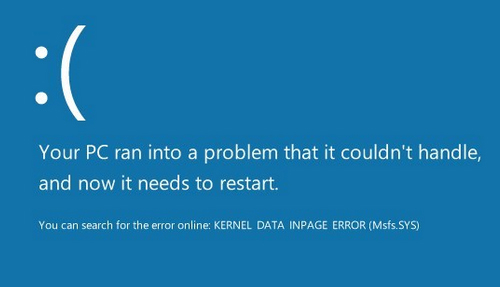 Исправить kernel data inpage error проблема Windows