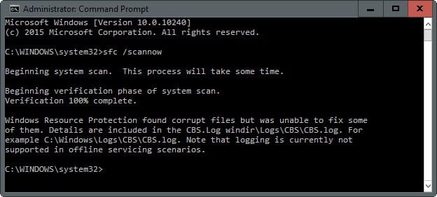 Ошибка обновления 0x80070020 в Windows 10