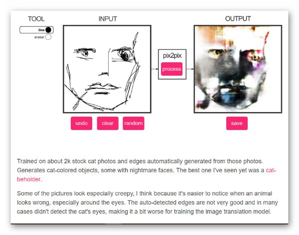 Pix2pix рисовать онлайн людей