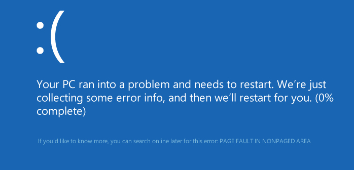 Исправить Windows page fault in nonpaged area ошибка кода