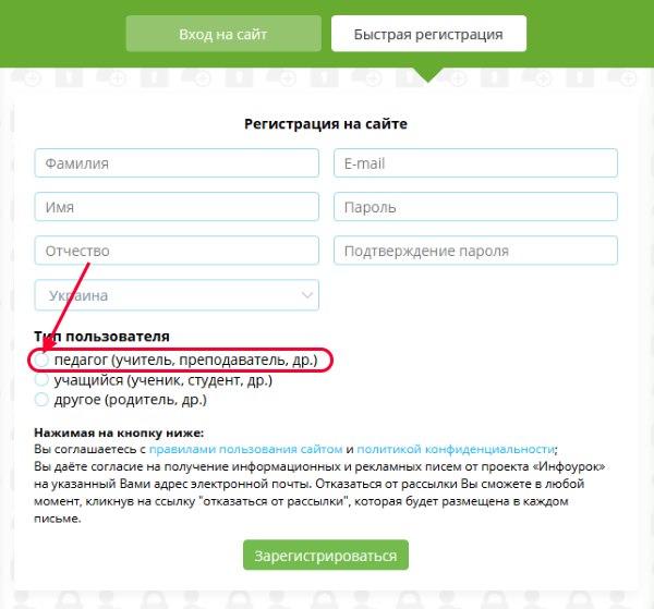 Инфоурок: Личный кабинет учителя вход на сайт