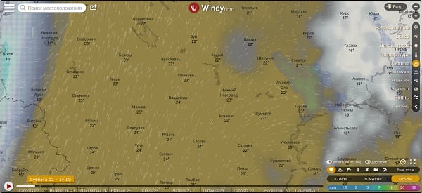 Windy.com — интерактивная карта погоды