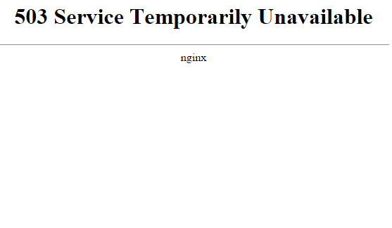 Что ошибка значит 503 service temporarily unavailable