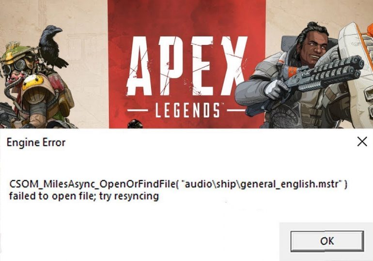 Ошибка Apex Legends engine error как исправить