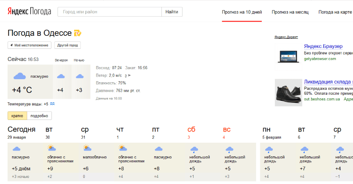 Погода на 4 дня ростов