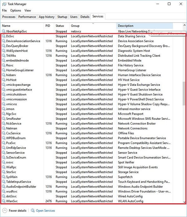 Svchost.exe LocalSystemNetworkRestricted грузит жесткий диск что делать