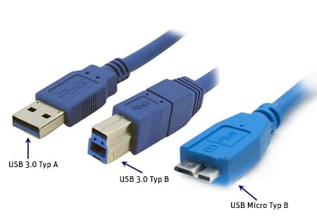 Виды USB разъёмов